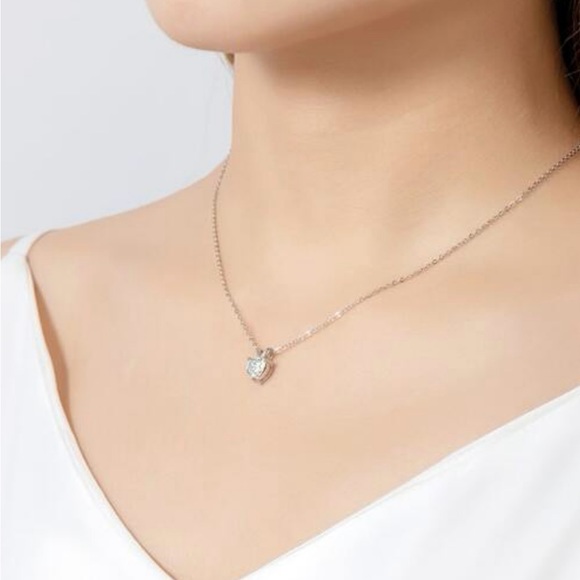 Earrings and necklace Moissanite set with GRA CERTIFICATION - Picture 6 of 6